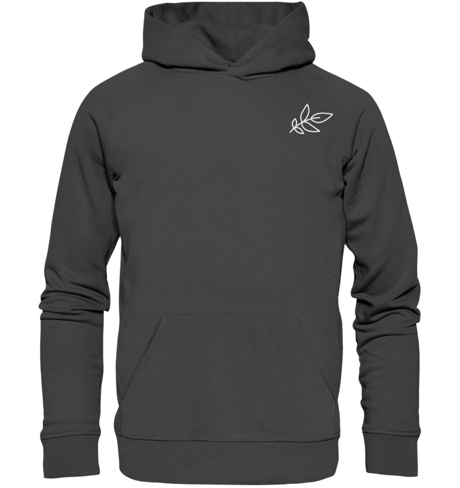 Unbeleafable Organic Basic Hoodie Anthracite