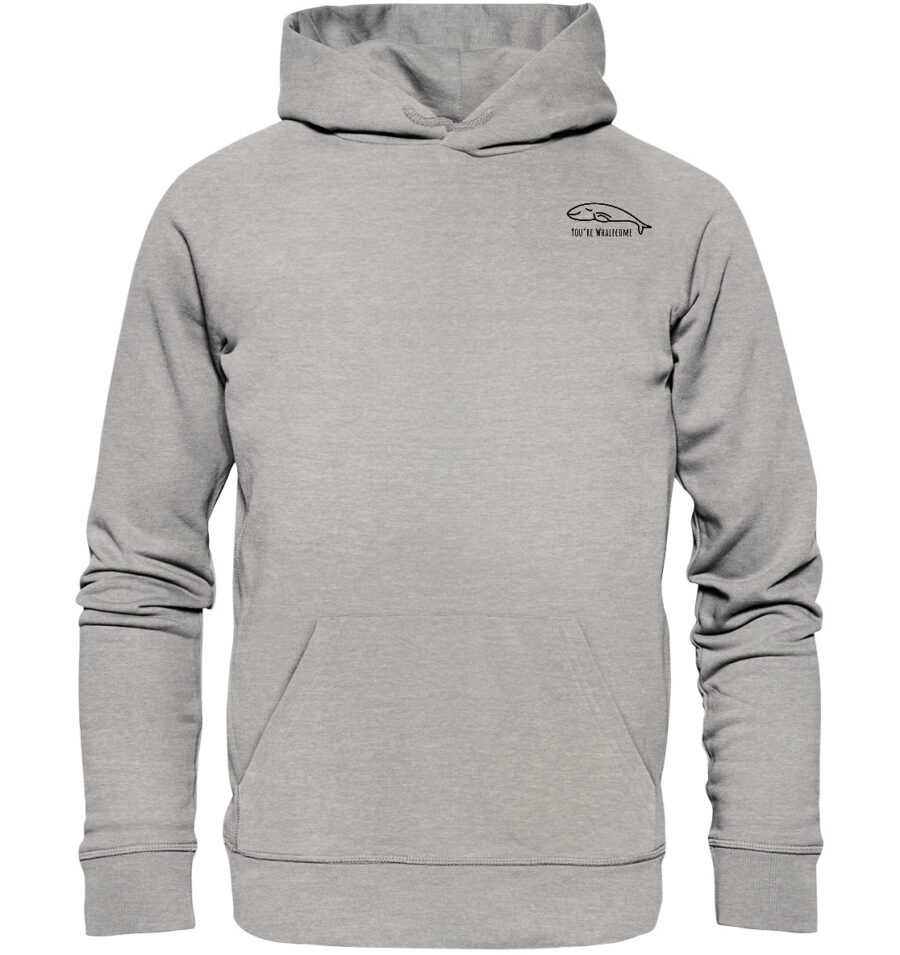 Whale Organic Basic Hoodie Heather Grey
