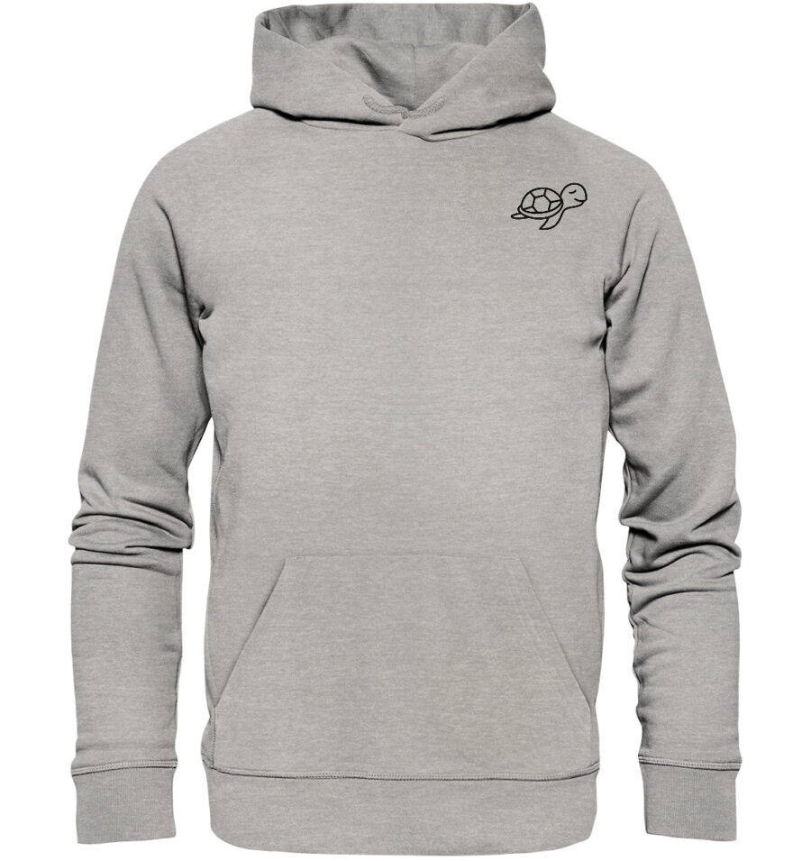 Turtle Organic Basic Hoodie Heather Grey