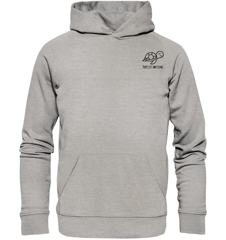 Turtle Organic Basic Hoodie Heather Grey