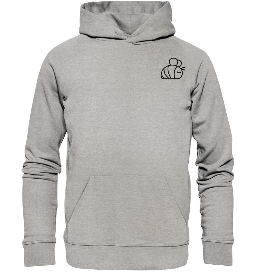 Bee Organic Basic Hoodie Heather Grey