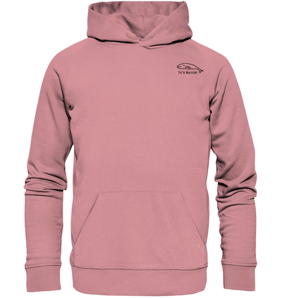 Whale Organic Basic Hoodie Canyon Pink