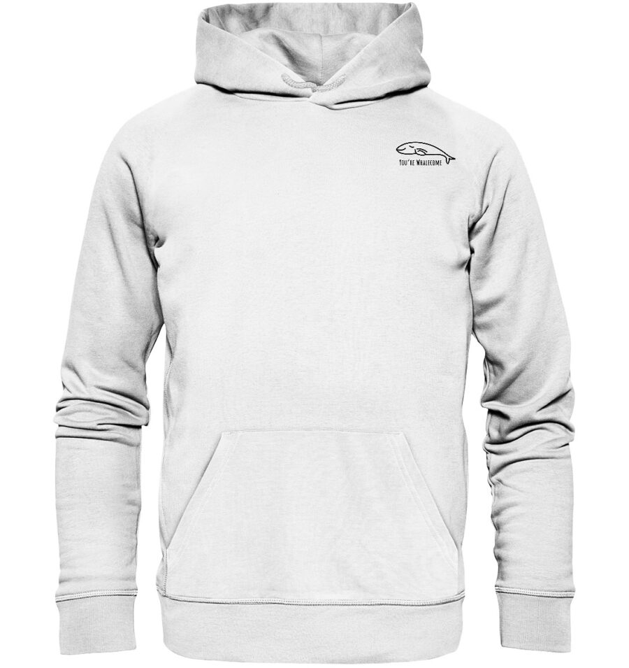 Whale Organic Basic Hoodie White