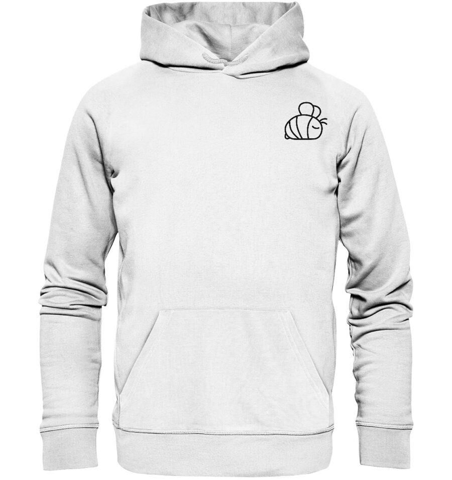 Bee Organic Basic Hoodie White