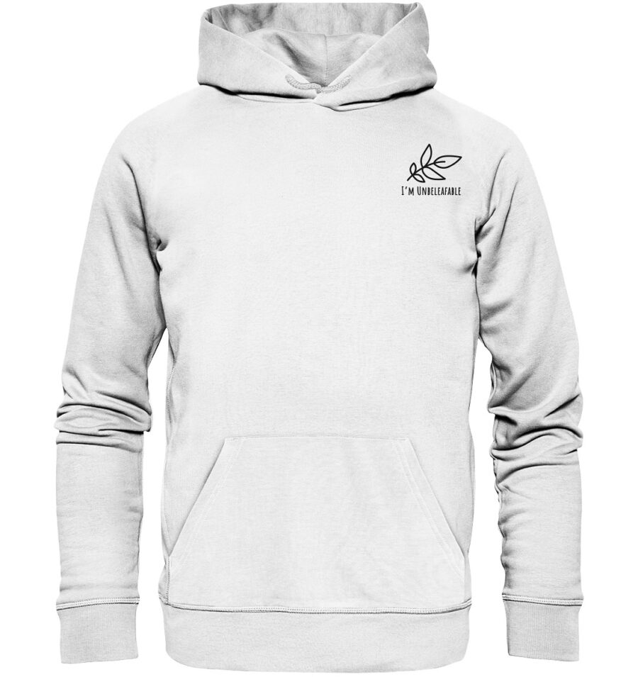 Unbeleafable Organic Basic Hoodie White