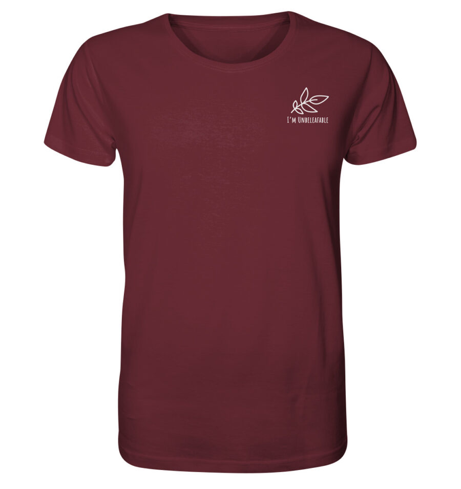 Unbeleafable Organic Basic Shirt Burgundy