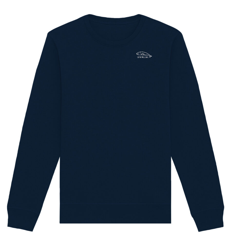 Whale Organic Basic Unisex Sweatshirt French Navy