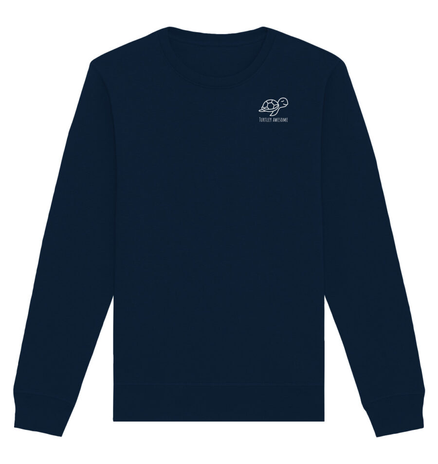 Turtle Organic Basic Unisex Sweatshirt French Navy