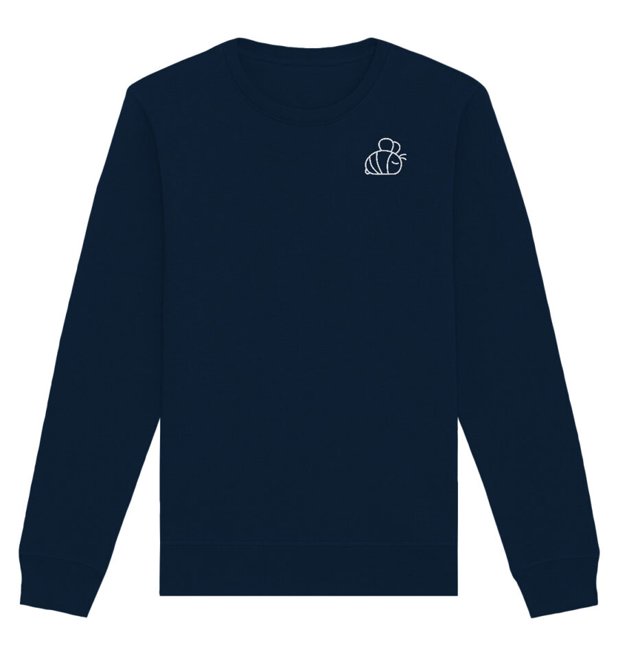 Bee Organic Basic Unisex Sweatshirt French Navy
