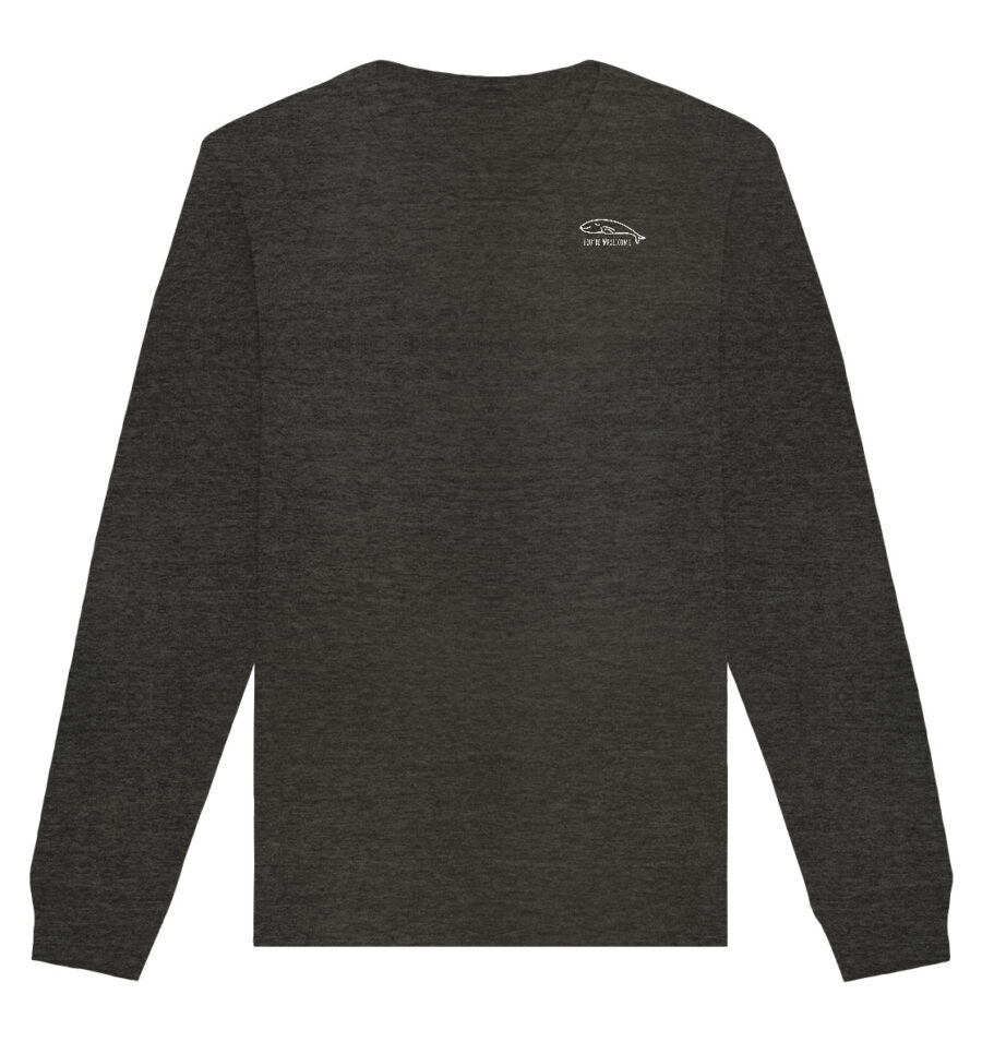 Whale Organic Basic Unisex Sweatshirt Dark Heather Grey