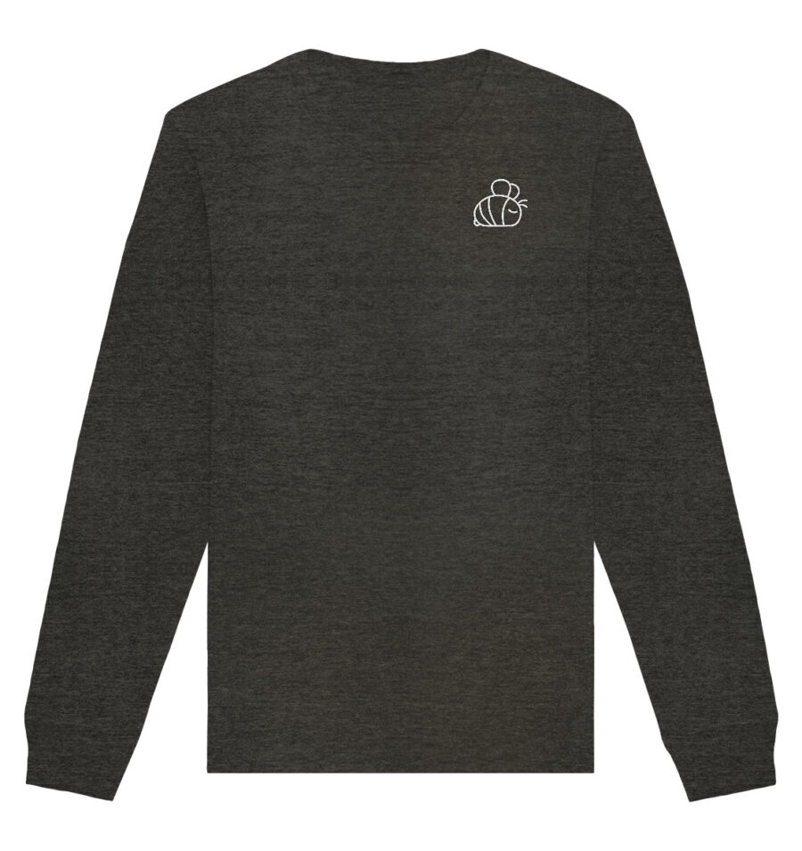 Bee Organic Basic Unisex Sweatshirt Dark Heather Grey