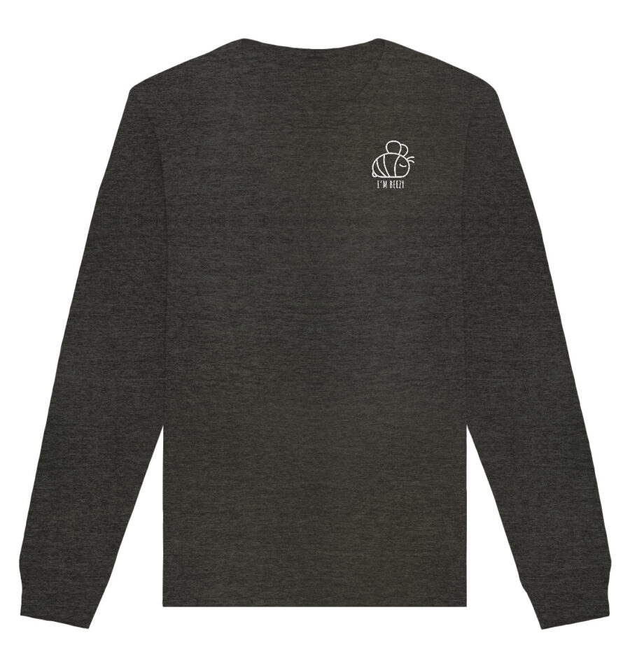 Bee Organic Basic Unisex Sweatshirt Dark Heather Grey