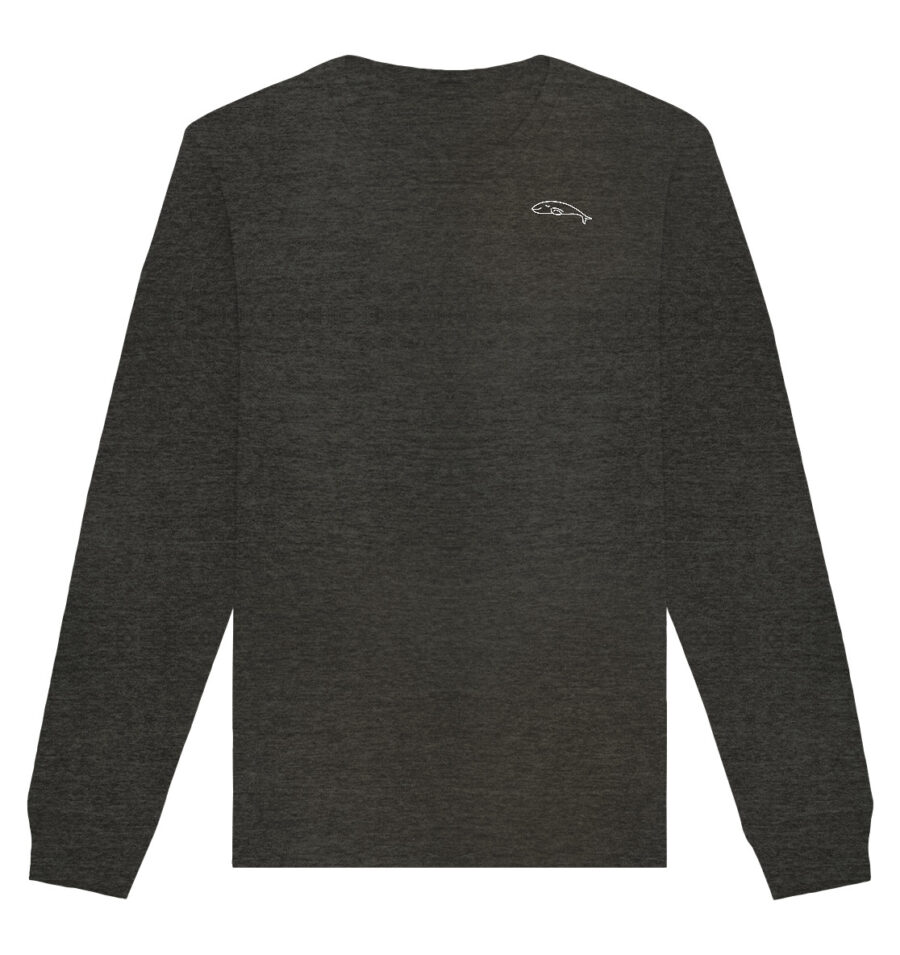 Whale Organic Basic Unisex Sweatshirt Dark Heather Grey