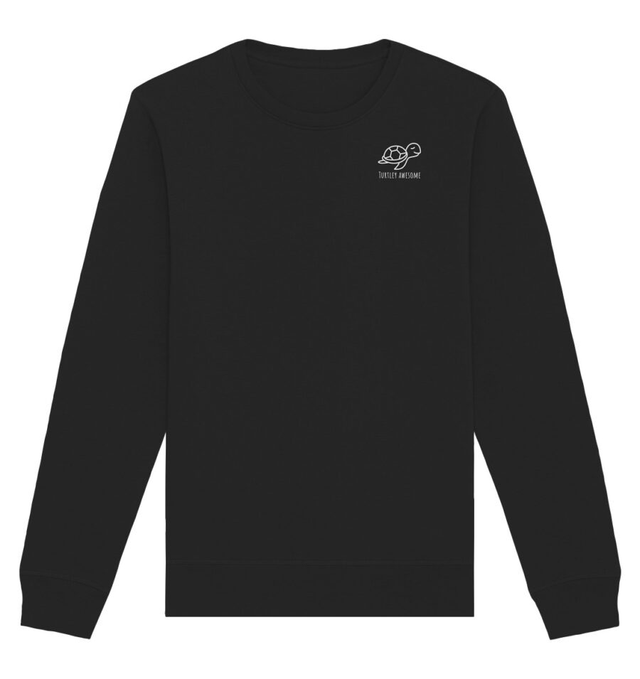Turtle Organic Basic Unisex Sweatshirt Black