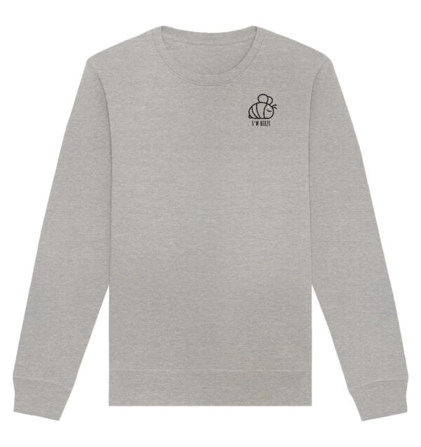 Bee Organic Basic Unisex Sweatshirt Heather Grey