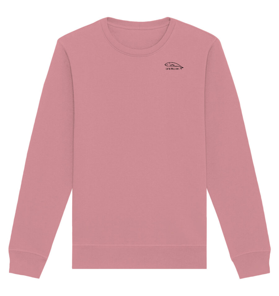 Whale Organic Basic Unisex Sweatshirt Canyon Pink