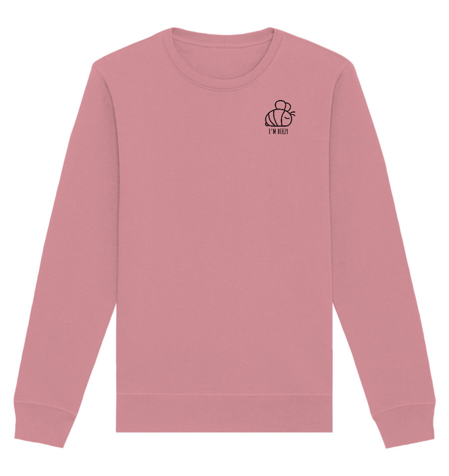 Bee Organic Basic Unisex Sweatshirt Canyon Pink