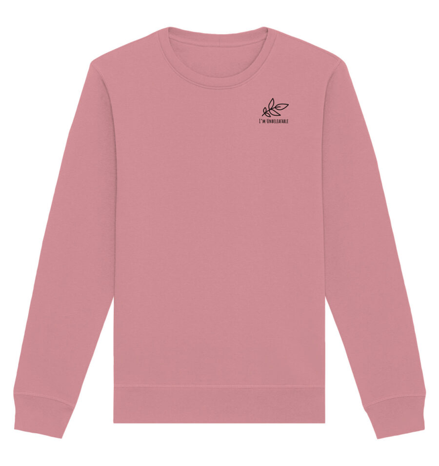 Unbeleafable Organic Basic Unisex Sweatshirt Canyon Pink