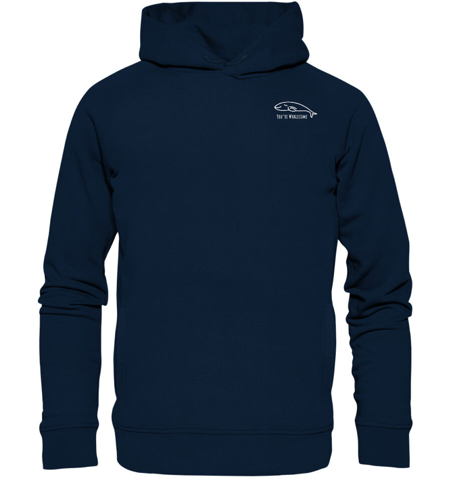 Whale Organic Fashion Hoodie French Navy
