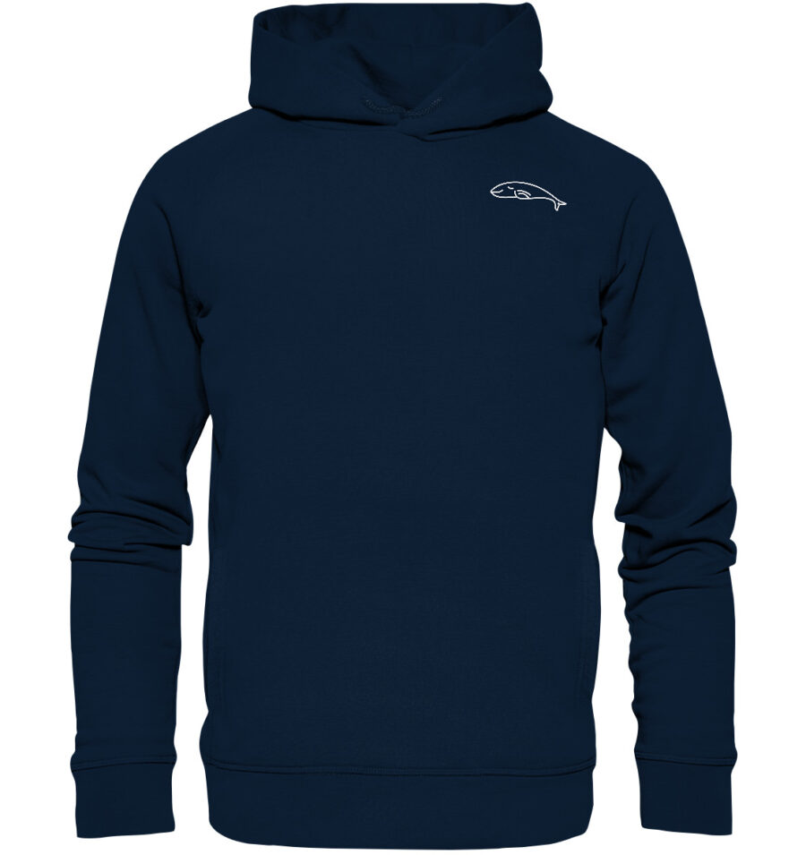 Whale Organic Fashion Hoodie French Navy