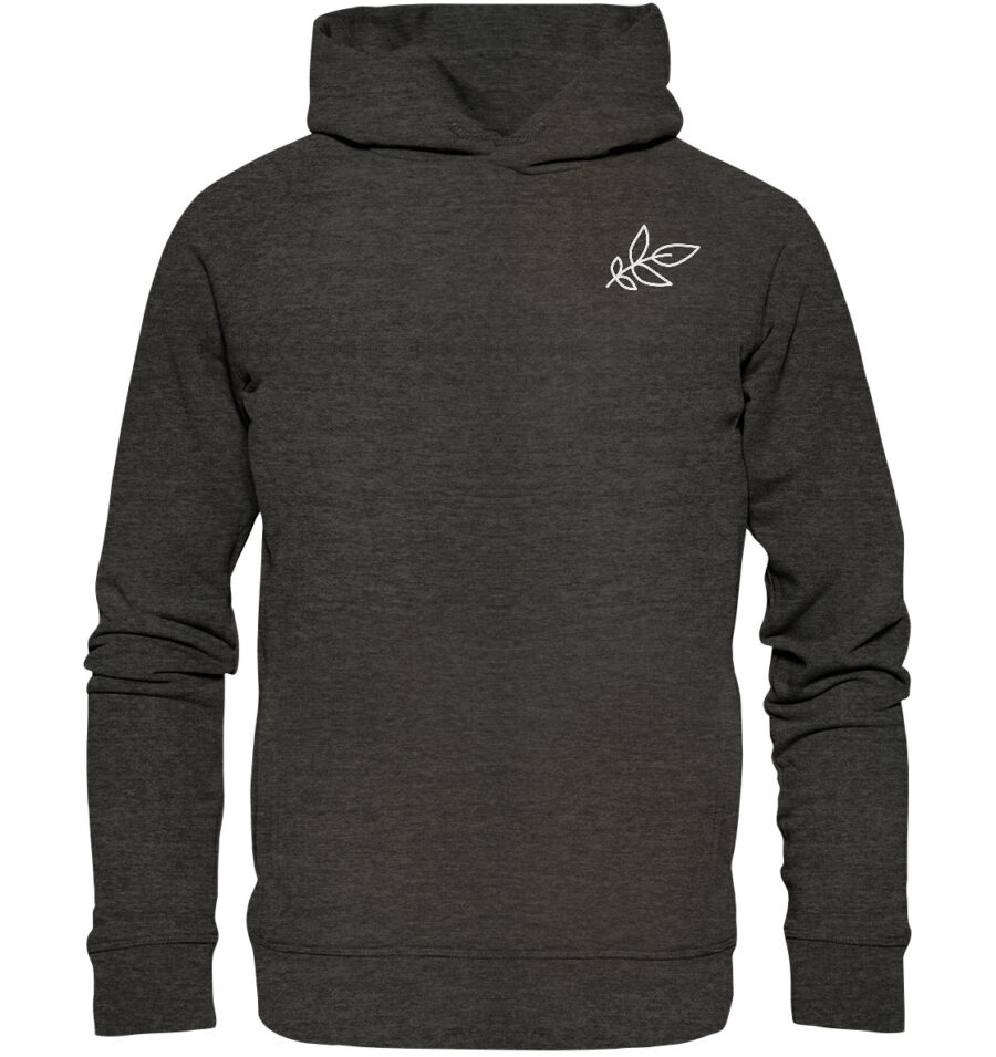 Unbeleafable Organic Fashion Hoodie Dark Heather Grey