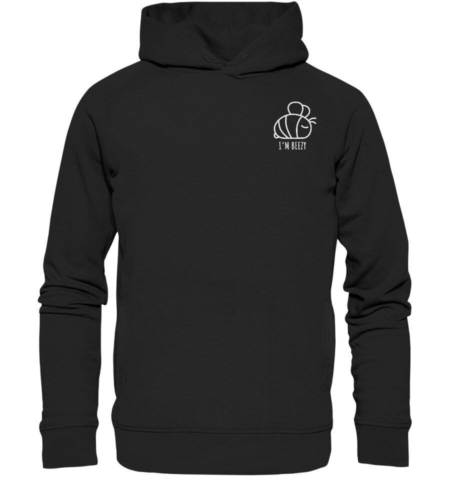 Bee Organic Fashion Hoodie Black