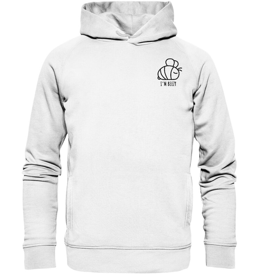 Bee Organic Fashion Hoodie White