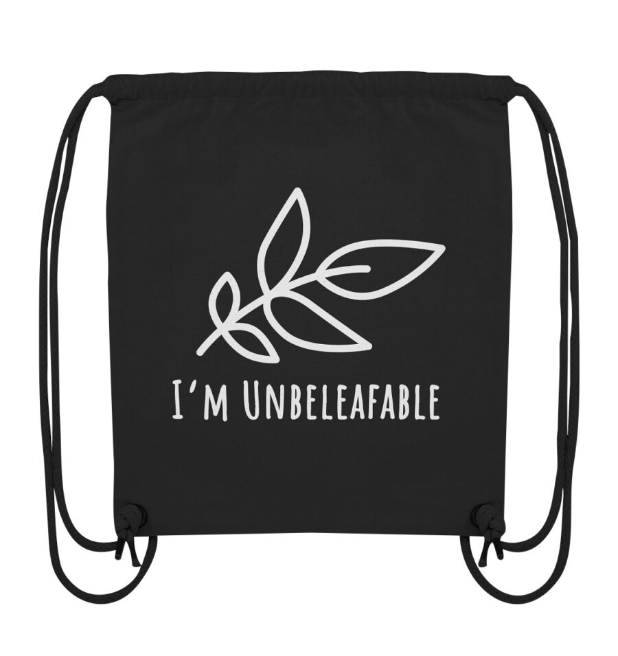 Unbeleafable Organic Gym-Bag Black