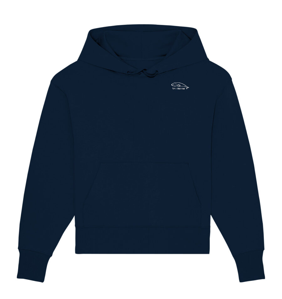 Whale Organic Oversize Hoodie French Navy