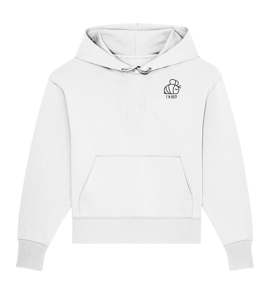 Bee Organic Oversize Hoodie White