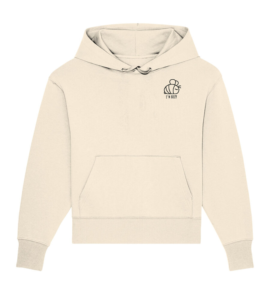 Bee Organic Oversize Hoodie Natural Raw