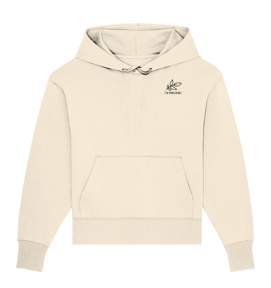 Unbeleafable Organic Oversize Hoodie Natural Raw