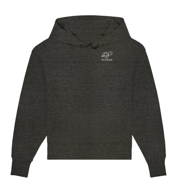 Turtle Organic Oversize Hoodie Dark Heather Grey