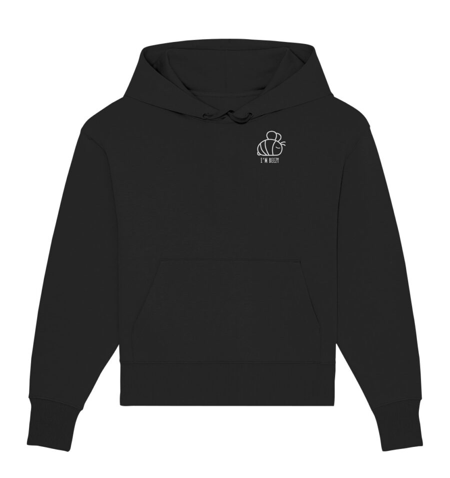 Bee Organic Oversize Hoodie Black