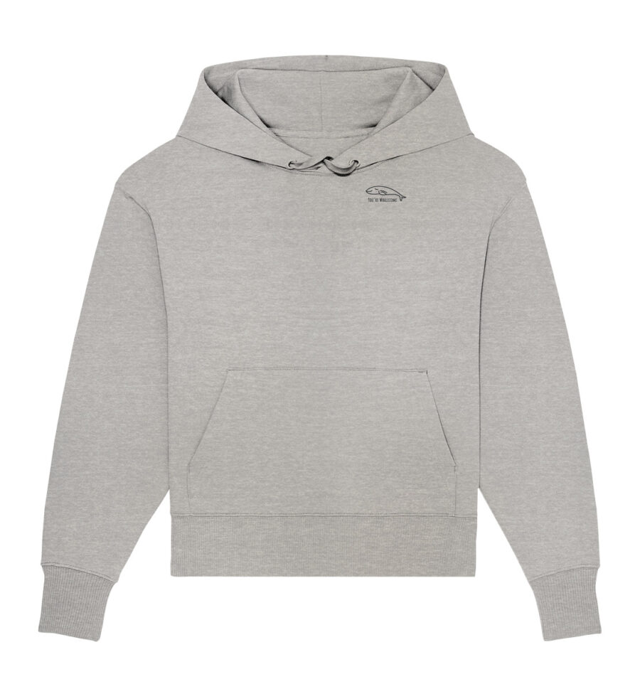 Whale Organic Oversize Hoodie Heather Grey