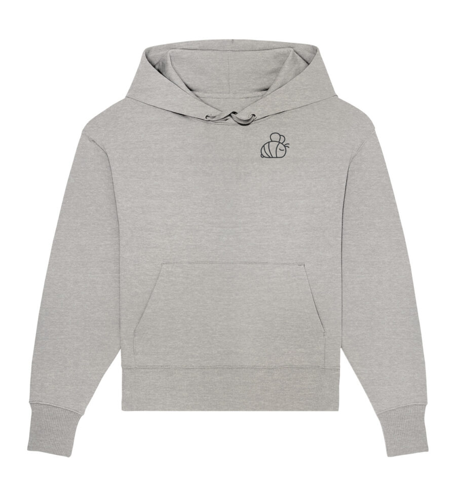 Bee Organic Oversize Hoodie Heather Grey