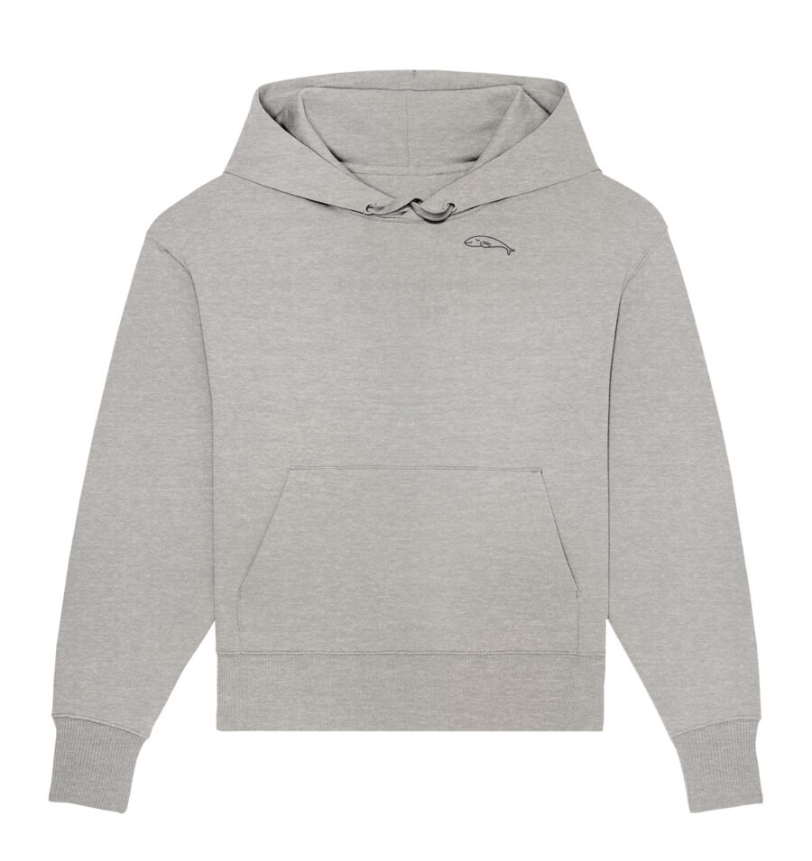Whale Organic Oversize Hoodie Heather Grey