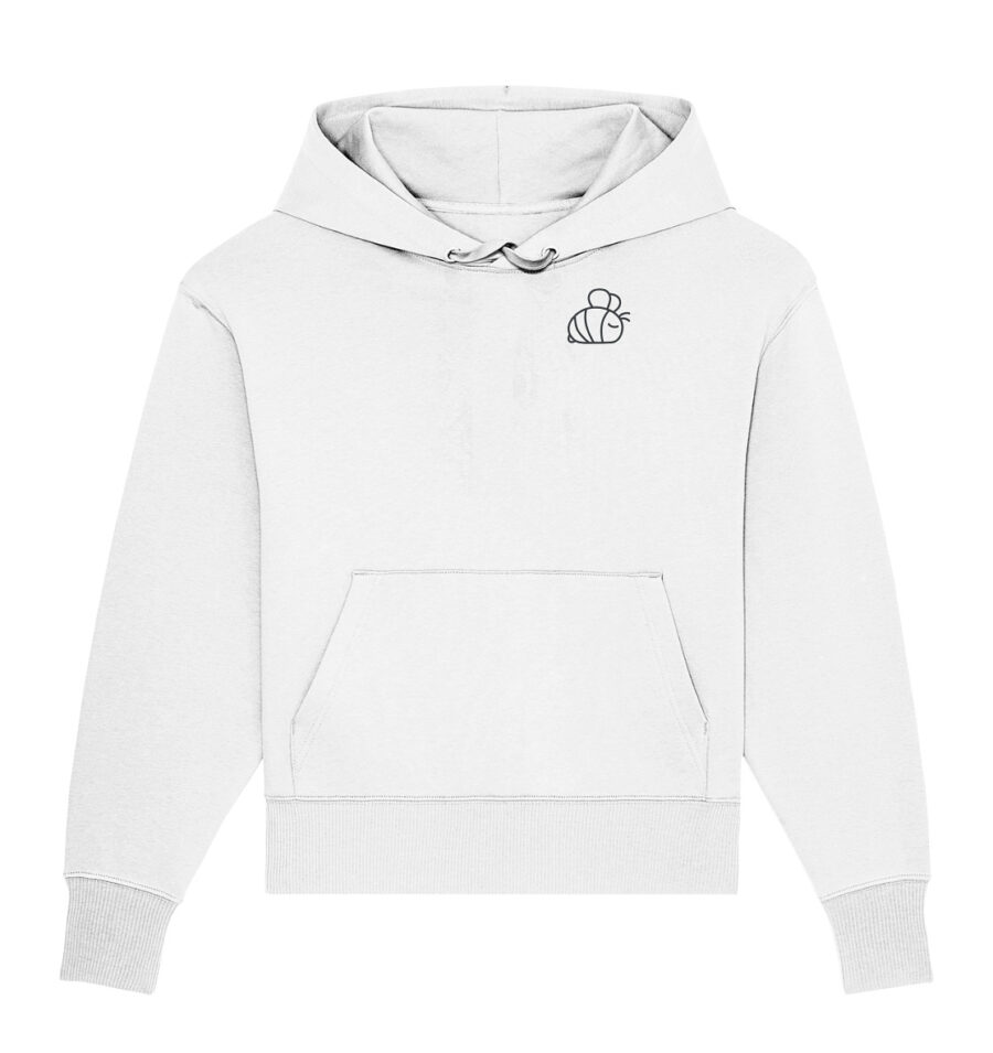 Bee Organic Oversize Hoodie White