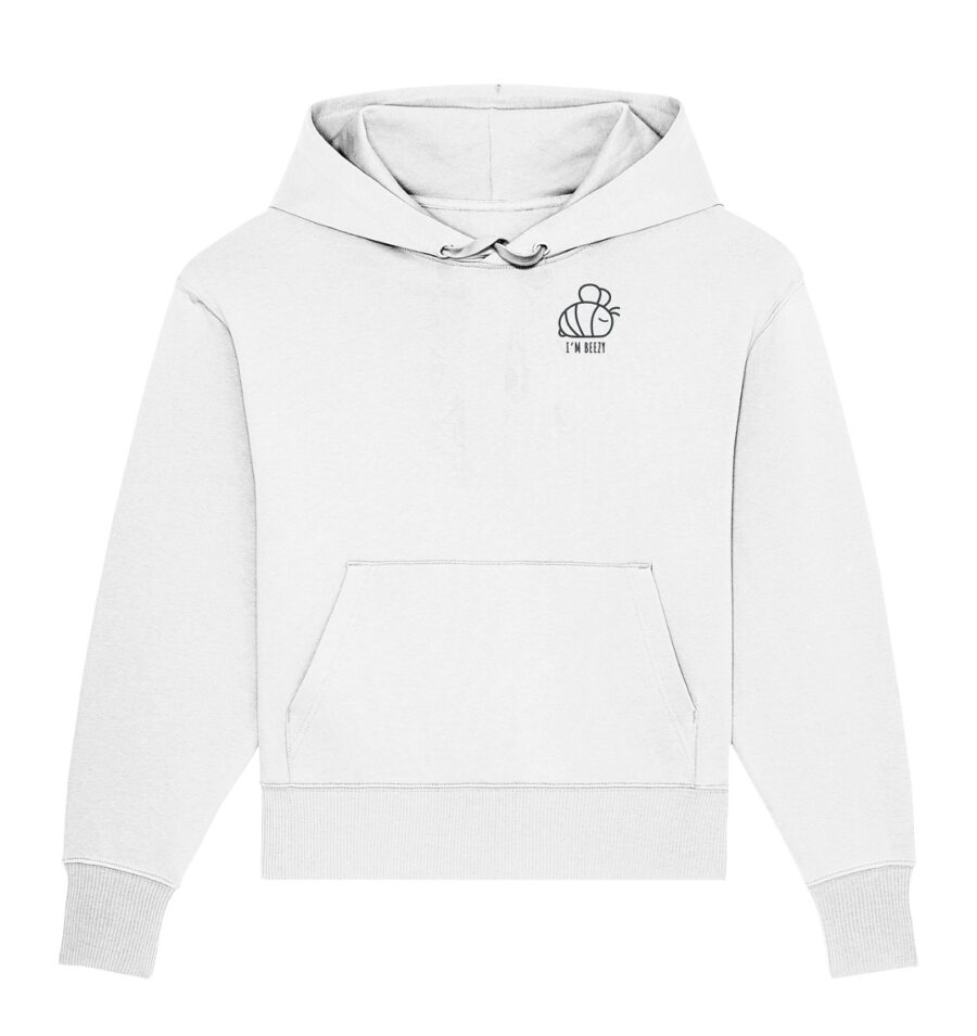 Bee Organic Oversize Hoodie White