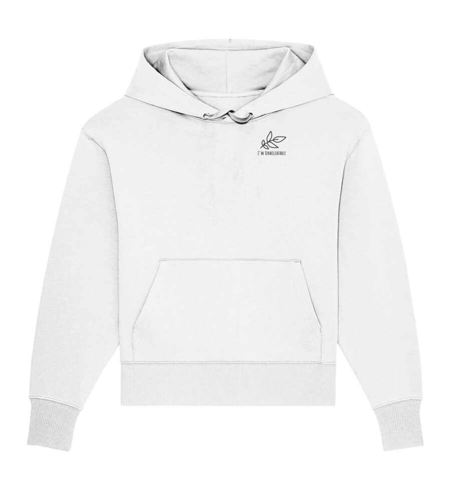 Unbeleafable Organic Oversize Hoodie White