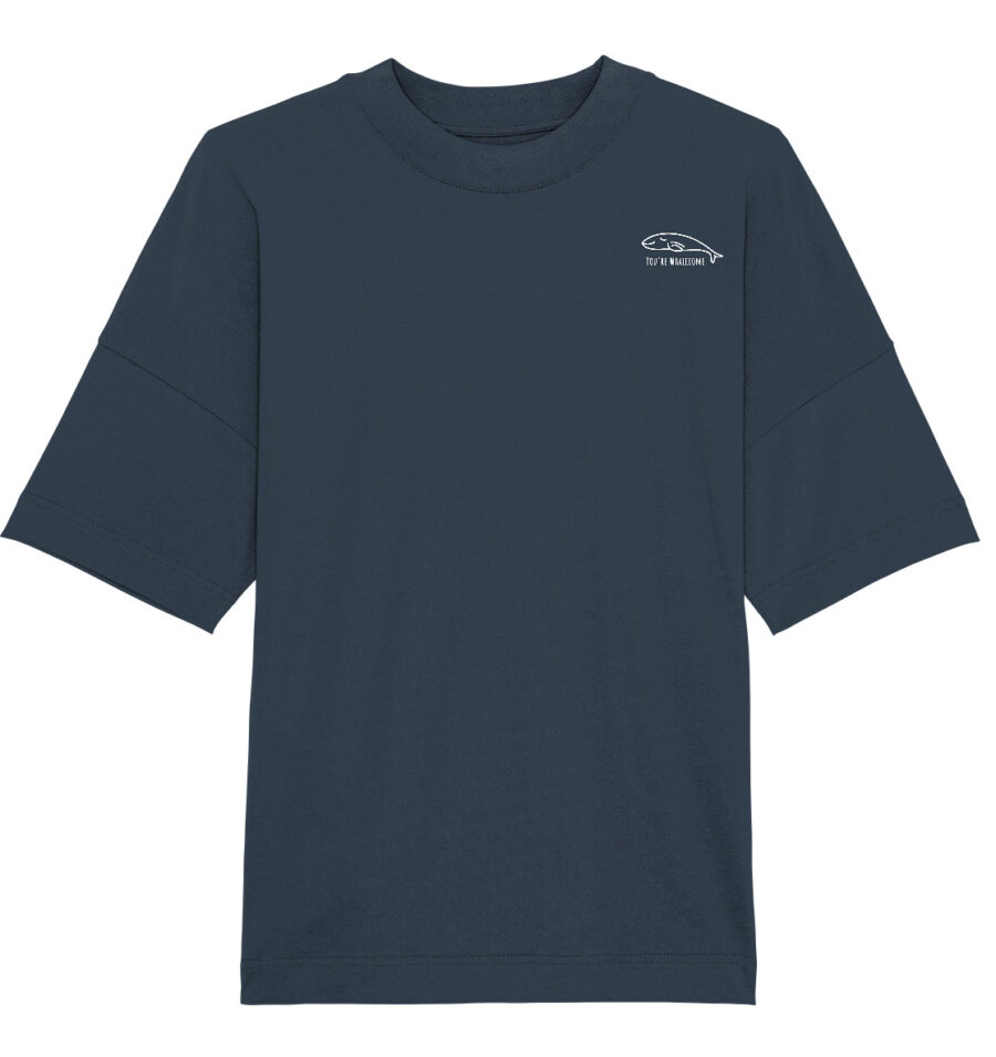 Whale Organic Oversize Shirt India Ink Grey