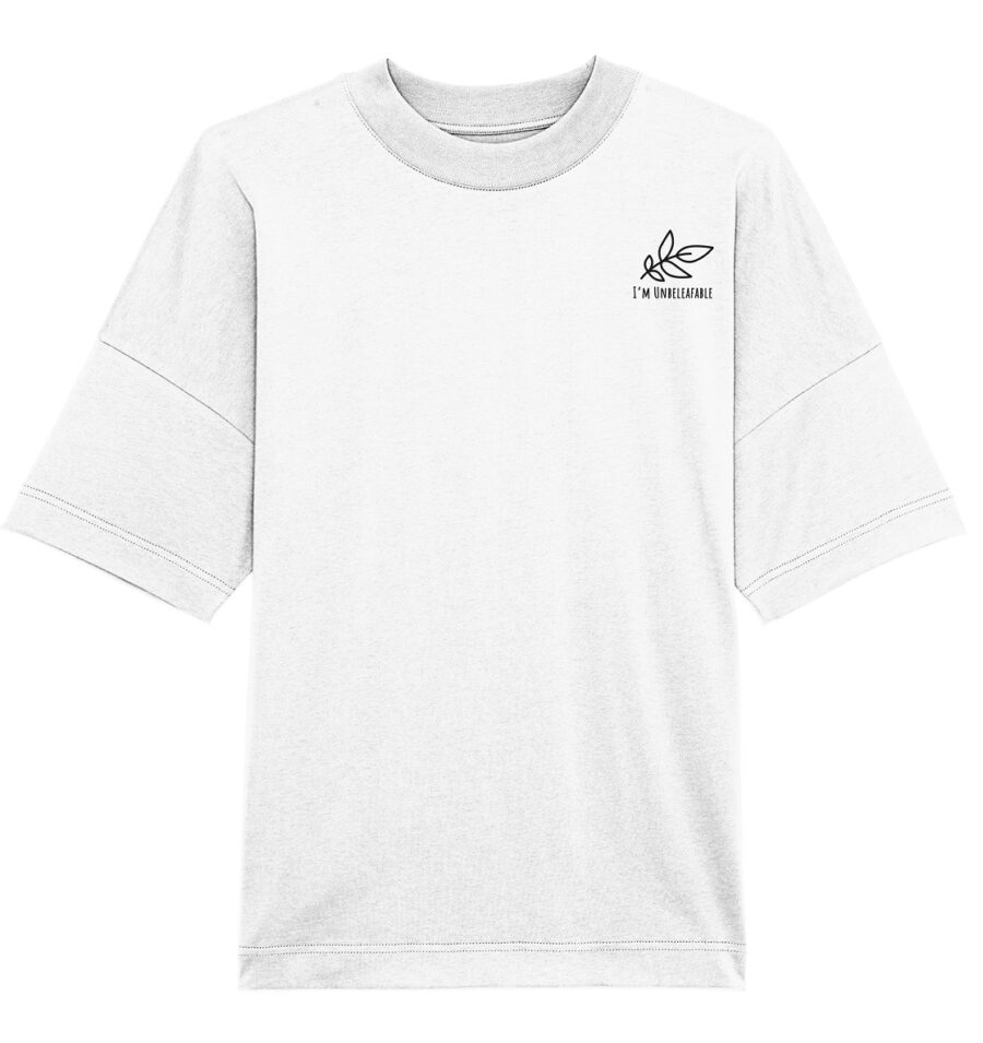 Unbeleafable Organic Oversize Shirt White