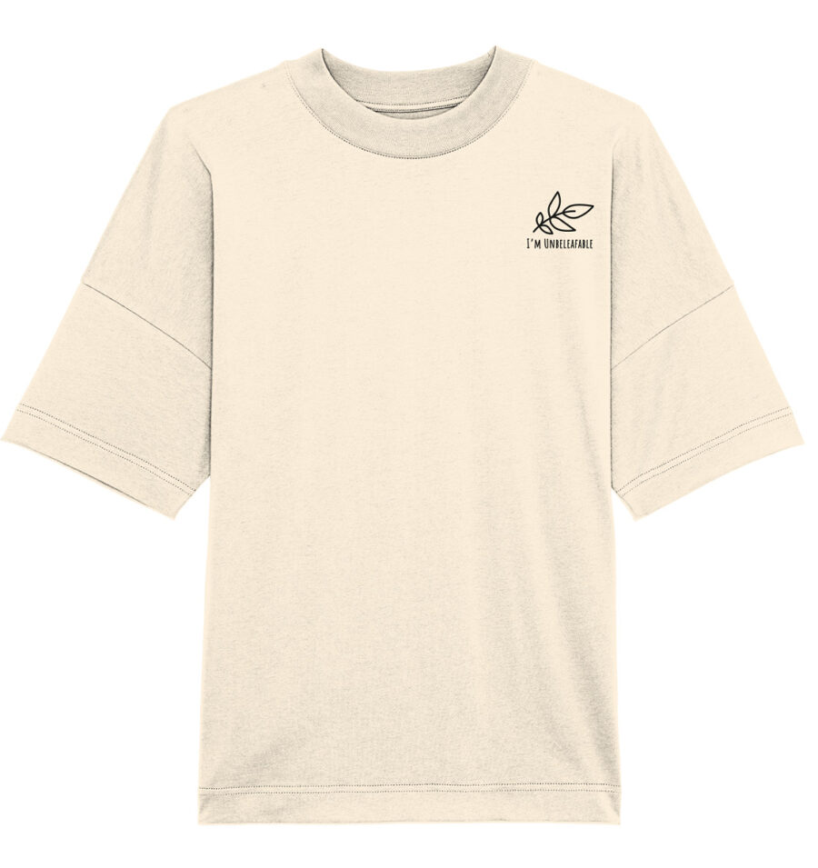 Unbeleafable Organic Oversize Shirt Natural Raw
