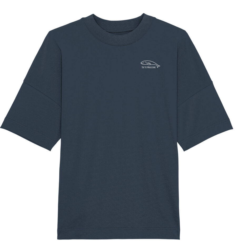 Whale Organic Oversize Shirt India Ink Grey