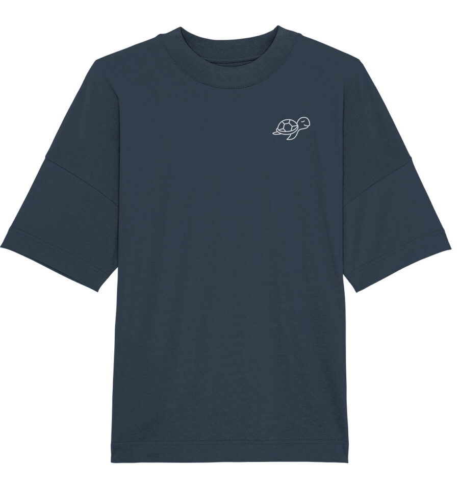 Turtle Organic Oversize Shirt India Ink Grey