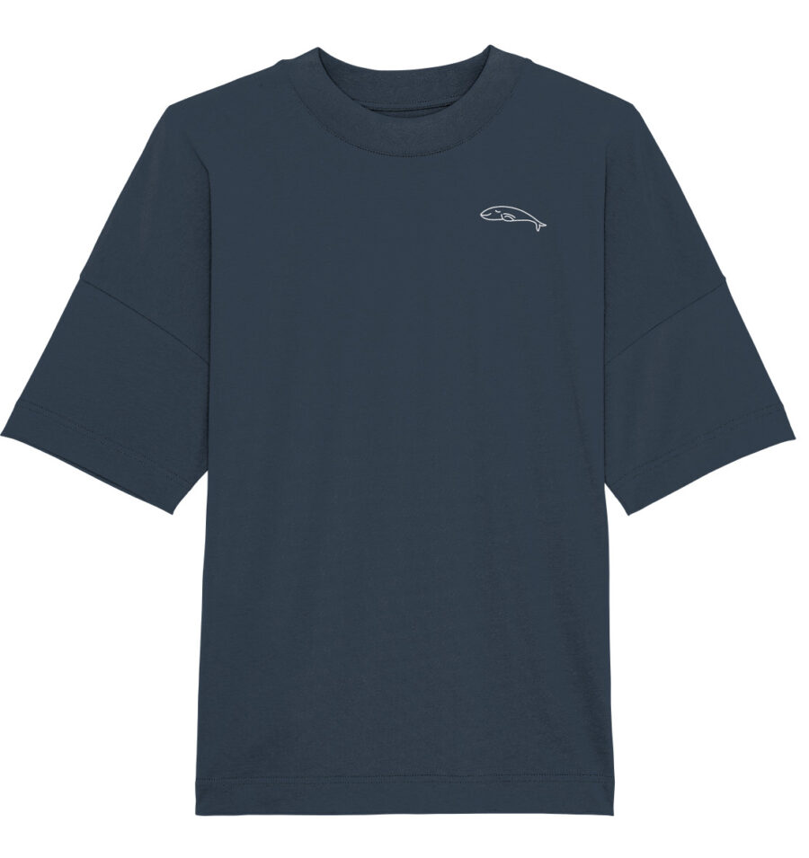 Whale Organic Oversize Shirt India Ink Grey