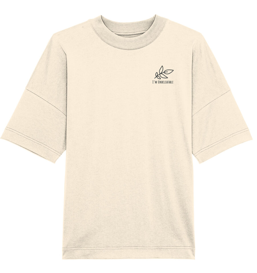 Unbeleafable Organic Oversize Shirt Natural Raw