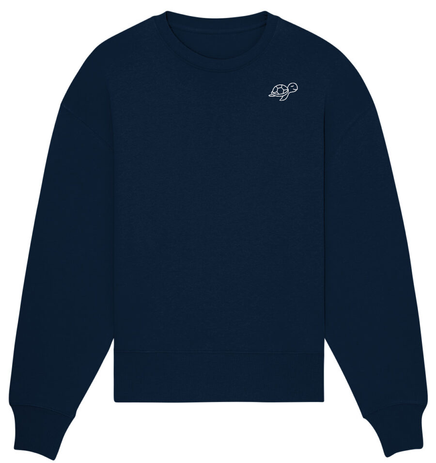 Turtle Organic Oversize Sweatshirt French Navy
