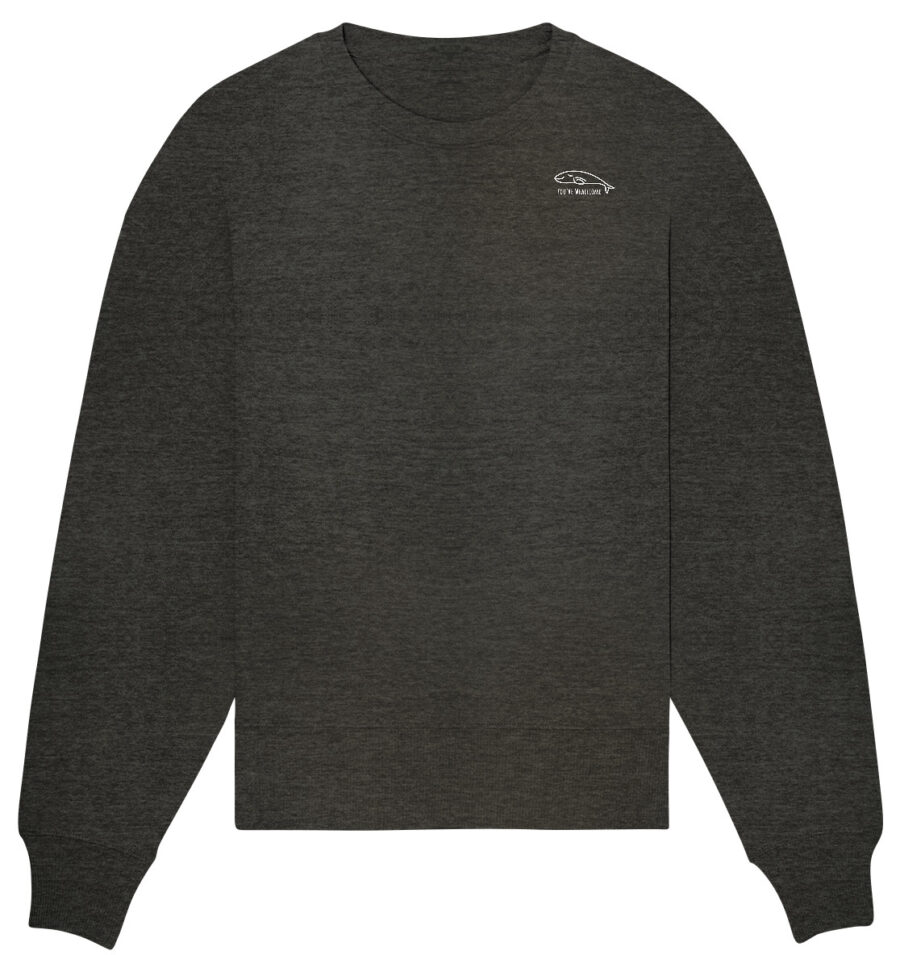 Whale Organic Oversize Sweatshirt Dark Heather Grey