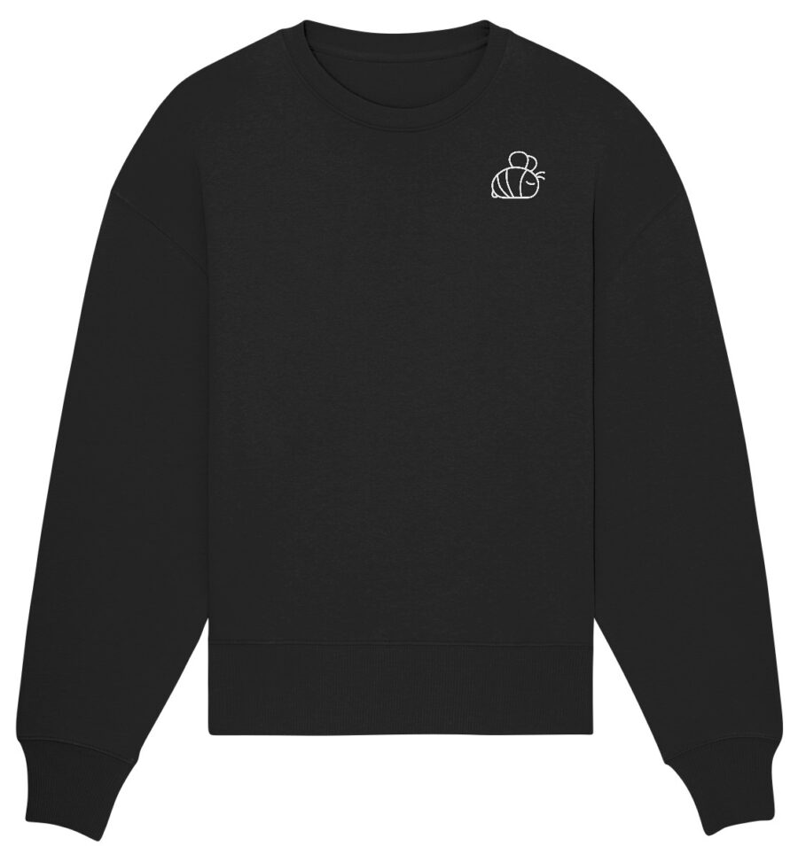 Bee Organic Oversize Sweatshirt Black